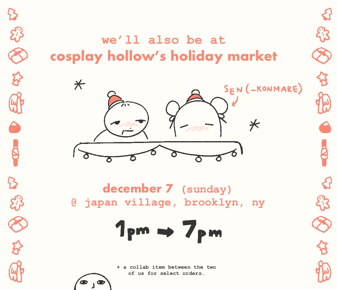 maniisda's tweet image. @konmare_ and I will also be at japan village in bk for a holiday market 🎁