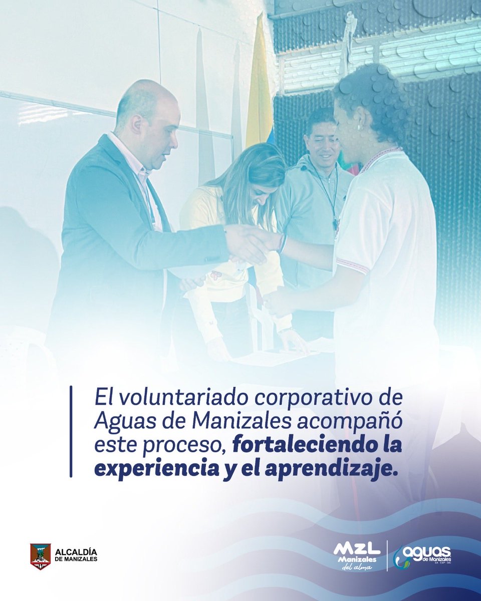 Celebramos el acto de clausura de Guardianes del Agua en la I.E. San Juan Bautista La Salle.
Un proceso que, desde 1996, inspira a jóvenes a cuidar nuestros recursos naturales y a convertirse en agentes de cambio para la ciudad. 💧✨

#GuardianesDelAgua #AguasDeManizales
