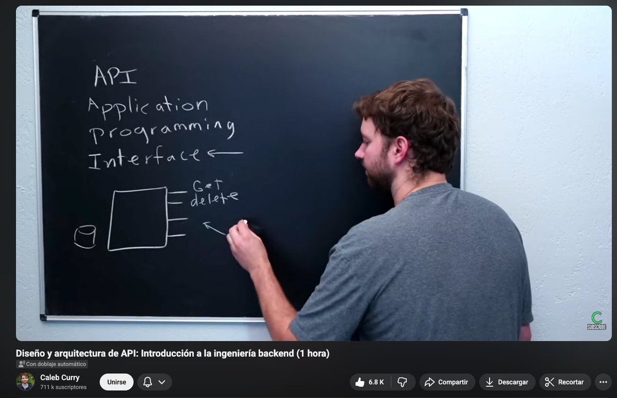 santtiagom_'s tweet image. Les dejo un video muy bueno sobre cómo diseñar APIs y cuándo elegir REST, WebSocket o gRPC.

También entra en arquitecturas y en cómo tomar mejores decisiones técnicas.

Si te gusta el backend, te va a sumar muchísimo.

👇
