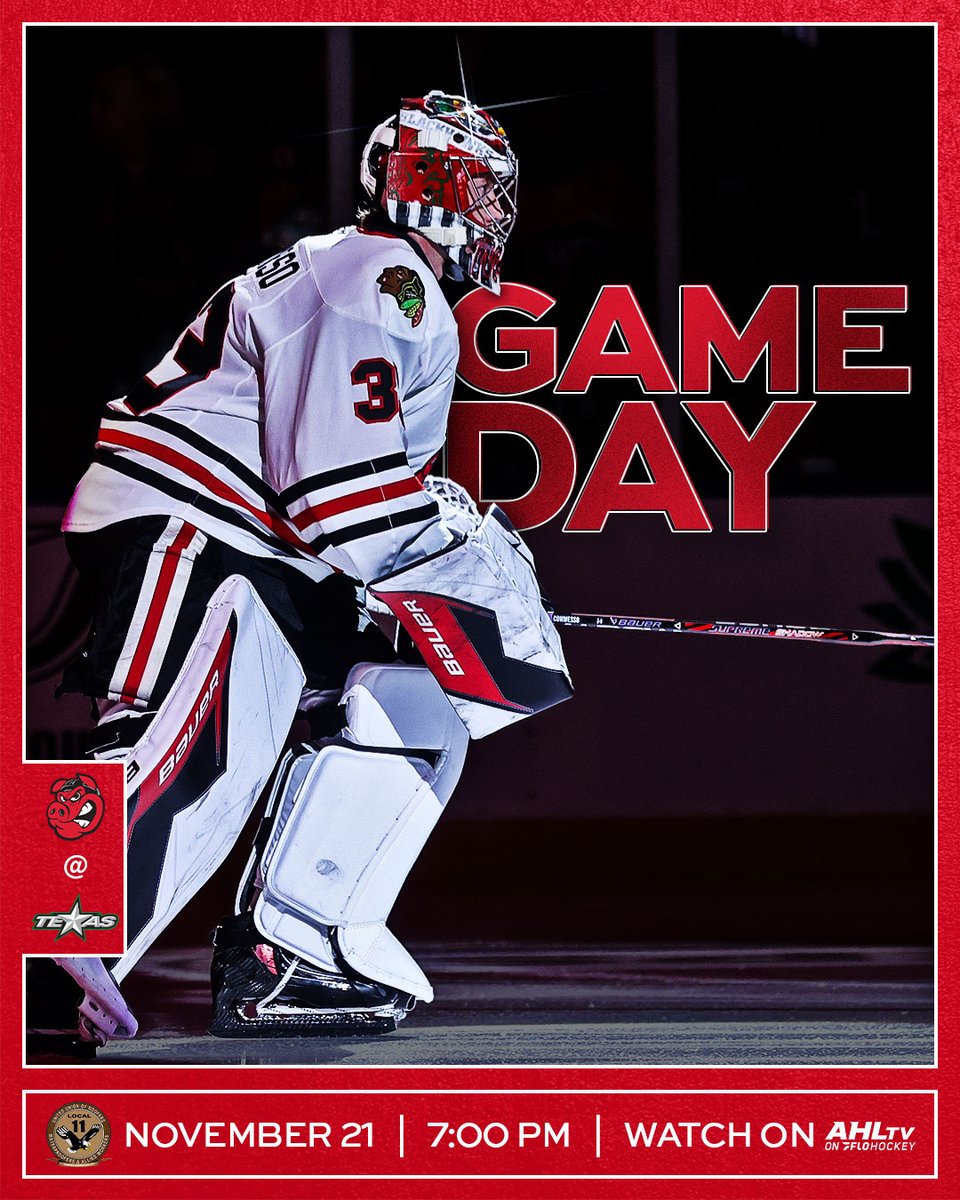 goicehogs's tweet image. It&apos;s game day partners 🤠

🆚 Texas Stars
📍 H-E-B Center
📺 @FloHockey: flosports.link/3yZB5af
📻 bit.ly/3KwqglB
📝 icehogs.com

#GoHogs | @RoofersLocal11