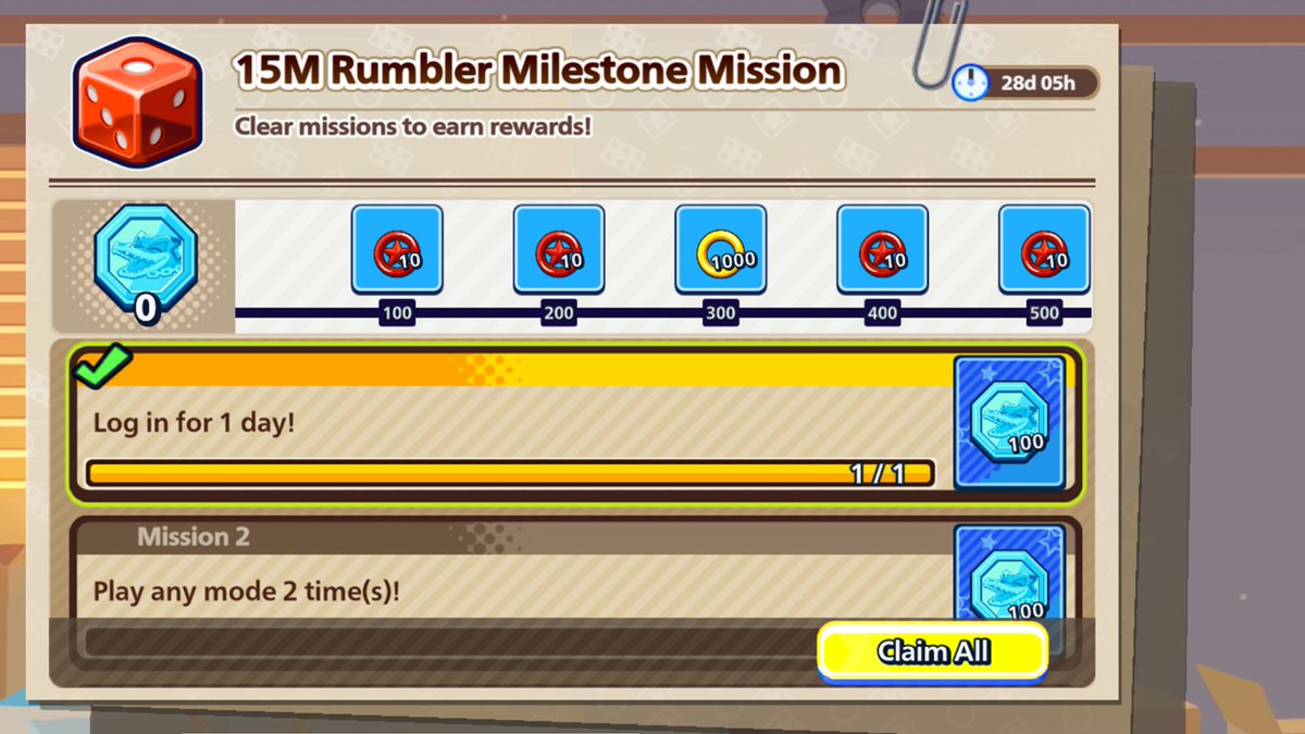 Sonic_Rumble's tweet image. 15M Rumbler Milestone Mission is live now 🫡 Earn up to 300 Red Star Rings, Rumblers!
