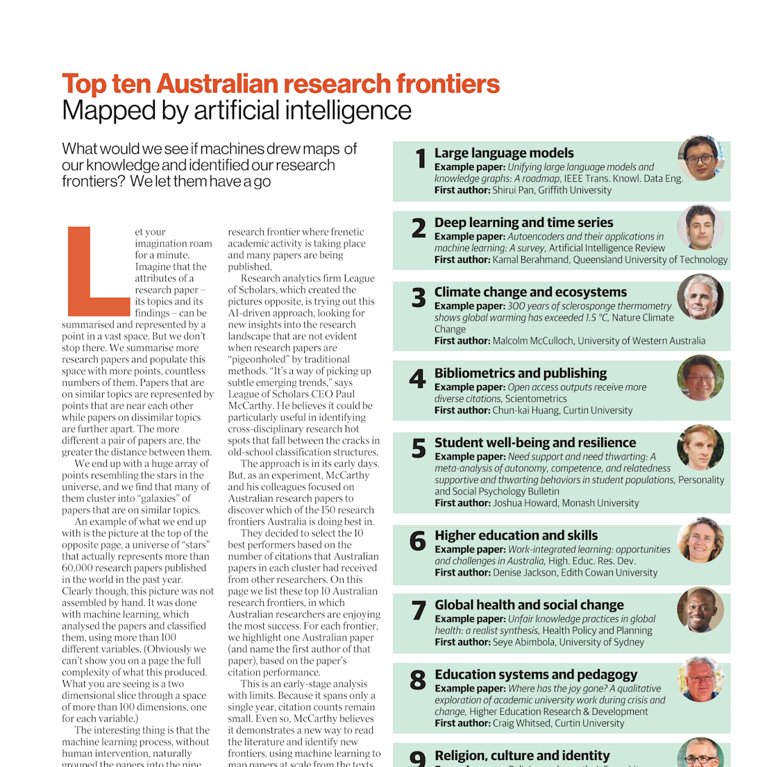 Today in The Australian the launch of RESEARCH Magazine 2026, our 8th annual analysis of Australia's leading 250 researchers and the institutions underpinning their work.