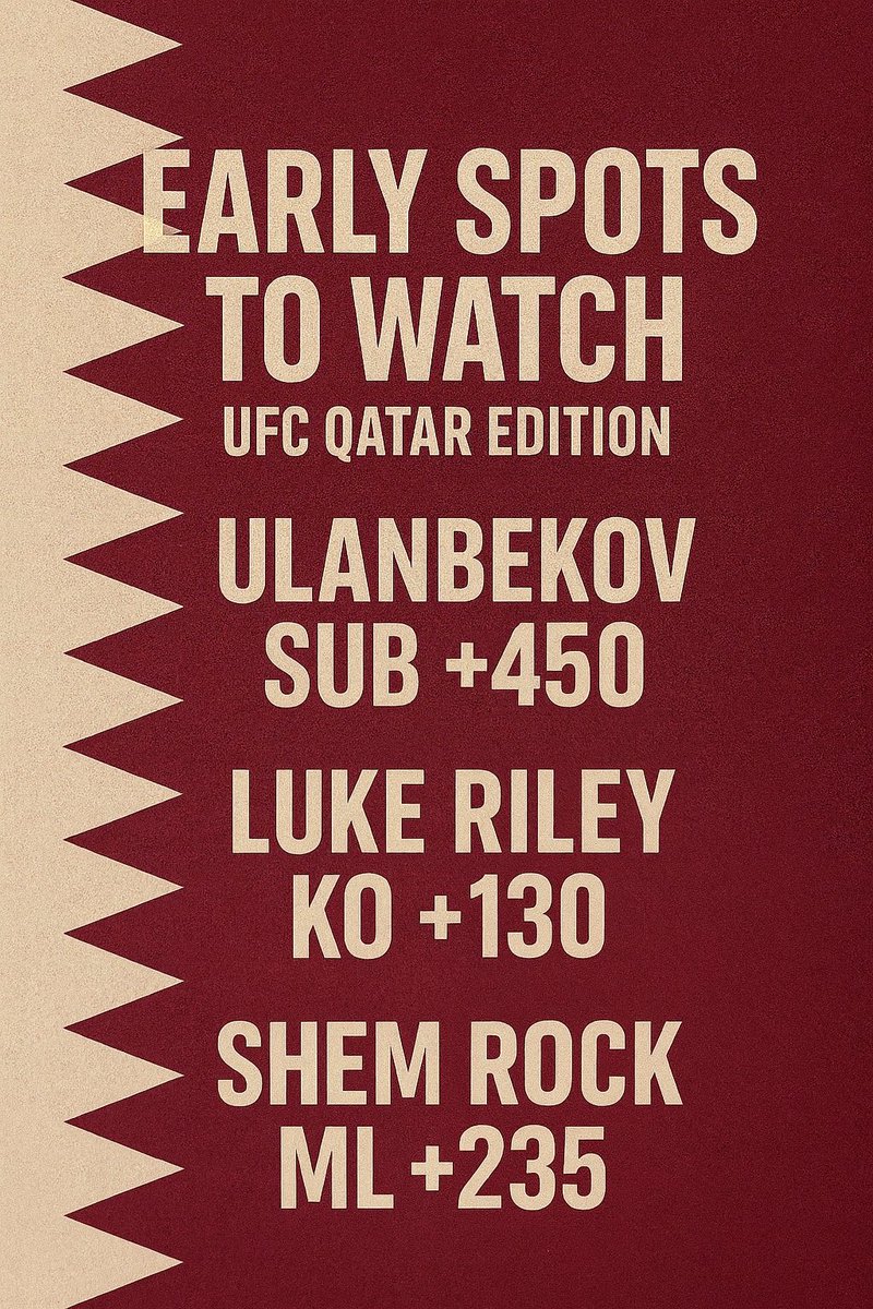 CombatCoreMMA's tweet image. Early spots to watch: UFC Qatar editon!!! Lmk what yall think!!! #ufc #mma #MMATwitter #ufcpicks #Gambling𝕏