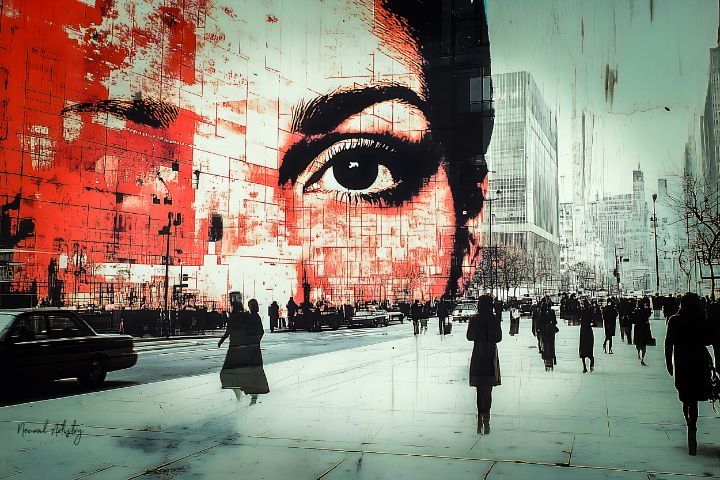 __neural__'s tweet image. Art of the Day! &quot;The Watchful City&quot;. Buy at: ArtPal.com/neural-artistr…