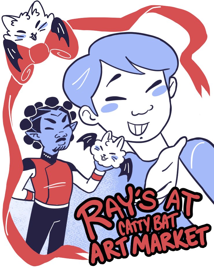 I'm gonna tabling at Catty Bat Art Market (2025) at Dragon's Lair December 6th! Come by to see some really nerdy stuff!