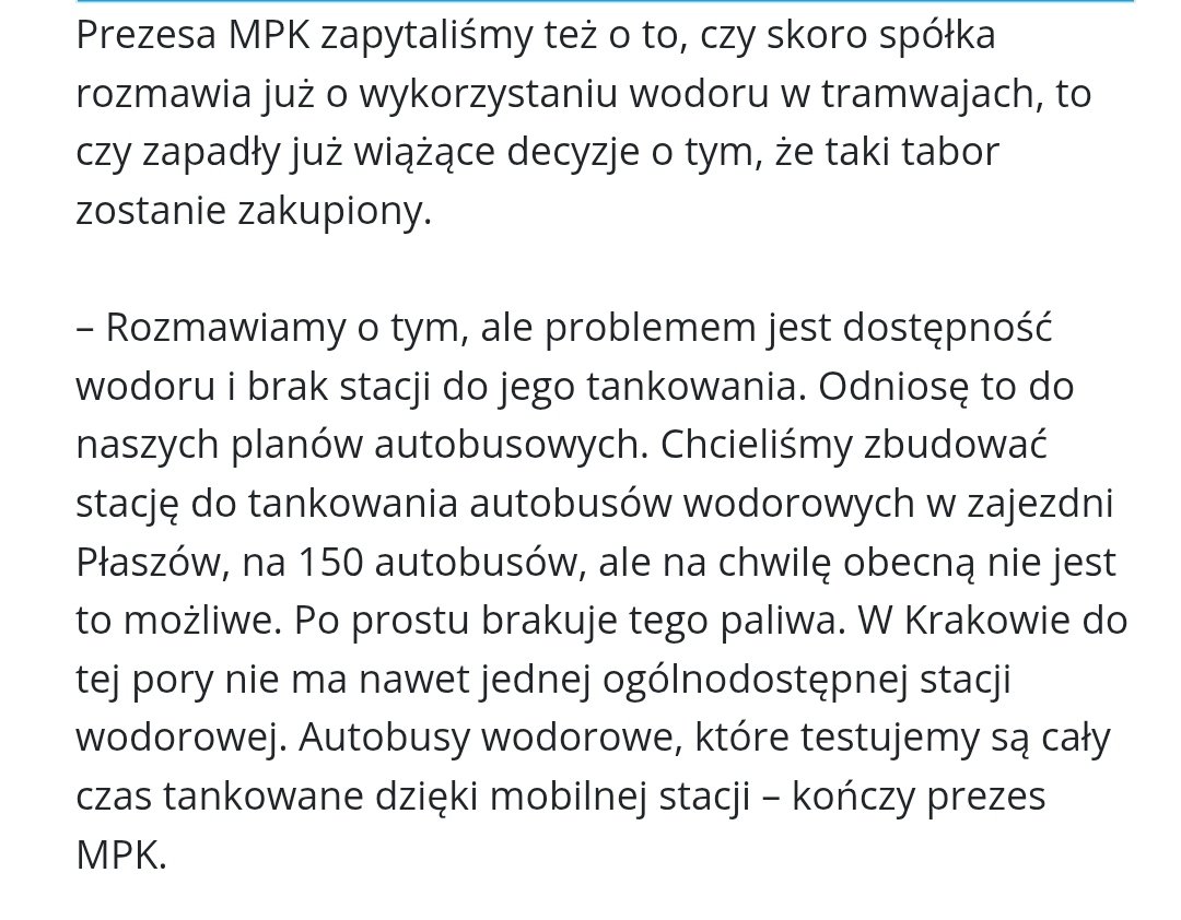 ⚡🚍💧#100latplanowania💸
Kraków ma tak bardzo za dużo pieniędzy, że oprócz dalekosiężnych planów na metro i tunel pod kopcem Kościuszki, chce też wkrótce kupić autobusy wodorowe.
A także tramwaje wodorowe.
transport-publiczny.pl/wiadomosci/mpk…