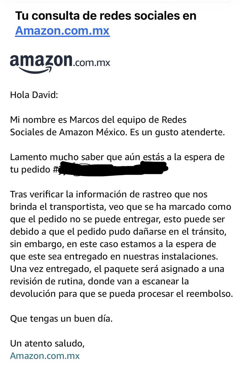 Rey_Azucar_'s tweet photo. @AmazonHelp @amazonmex @Profeco @AmazonHelp @amazonmex @Profeco de qué sirve que me pidan que les mande mensa y que llene un formulario si la respuesta es la misma https://t.co/p2ykuuqa4l