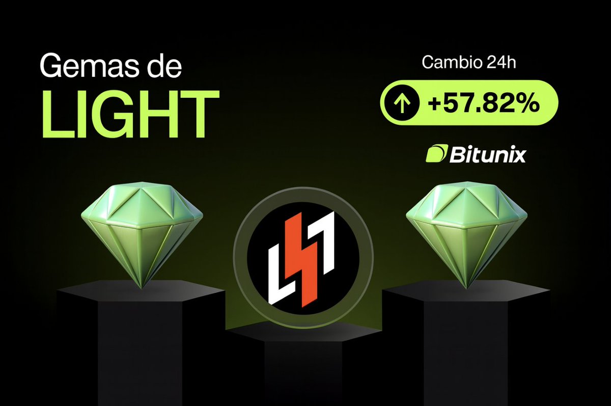 Olesya69Olesya's tweet image. 💎 GEMA DE BITUNIX 💎
$LIGHT — @BitlightLabs

📈 Cambio 24H: +57.82%
📆 Listado el: 30/09/2025
🔗 Opera ahora en: short.bitunixads.com/5gLrsSSt