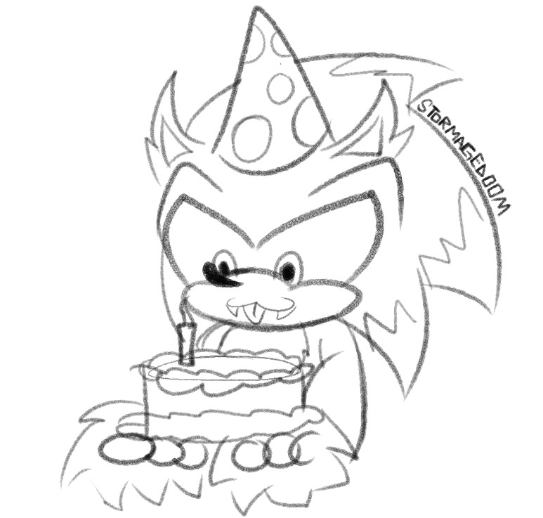 _Stormagedoom_'s tweet image. Happy Wherehog anniversay🐺🥳 #SonicUnleashed