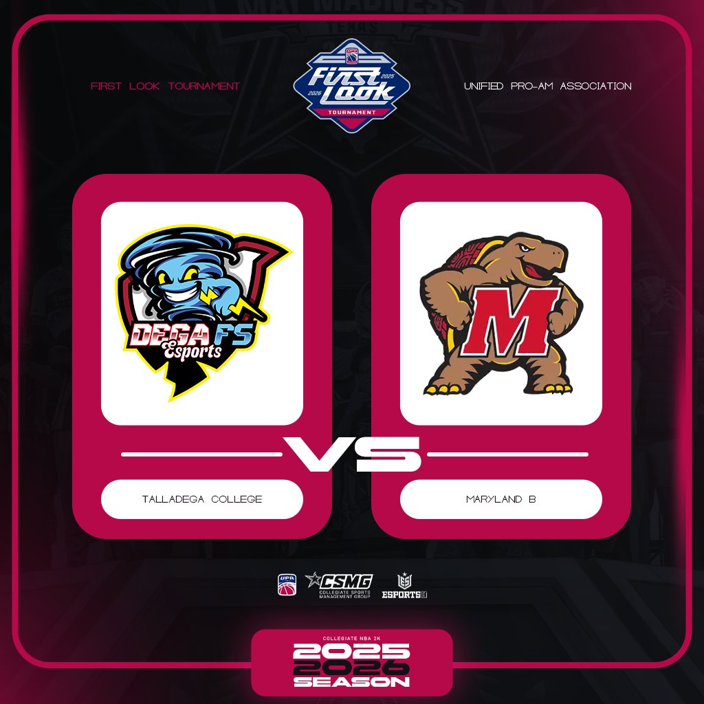 🏆First Look Round 1 TONIGHT🏆

<a href="/DegaEsports/">Dega Esports</a> 🆚 <a href="/TerpsEsports/">Terps Esports</a> B

⏰: 1030pm ET

Winner moves on to Round 2 in this Best of 3!

You don't want to miss the 4 series in action tonight!
