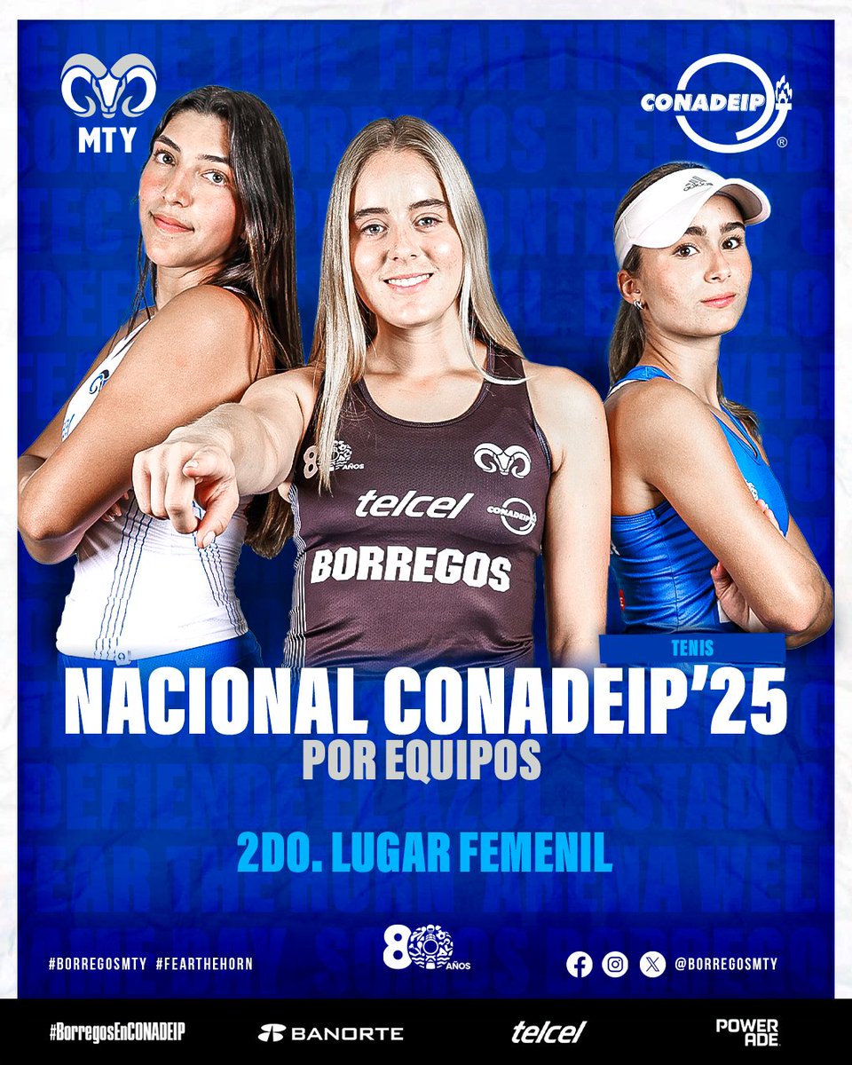 BorregosMty's tweet image. 🎾🌟 CAMPEONES NACIONALES CONADEIP POR EQUIPOS

Nuestro representativo de tenis tuvo una gran actuación en el 🏆 campeonato nacional celebrado en el #TecCEM consiguiendo:

🥇 1er. lugar varonil
🥈 2do. lugar femenil

¡FELICIDADES, BORREGOS!🤘🏻

#BorregosMty #BorregosEnCONADEIP