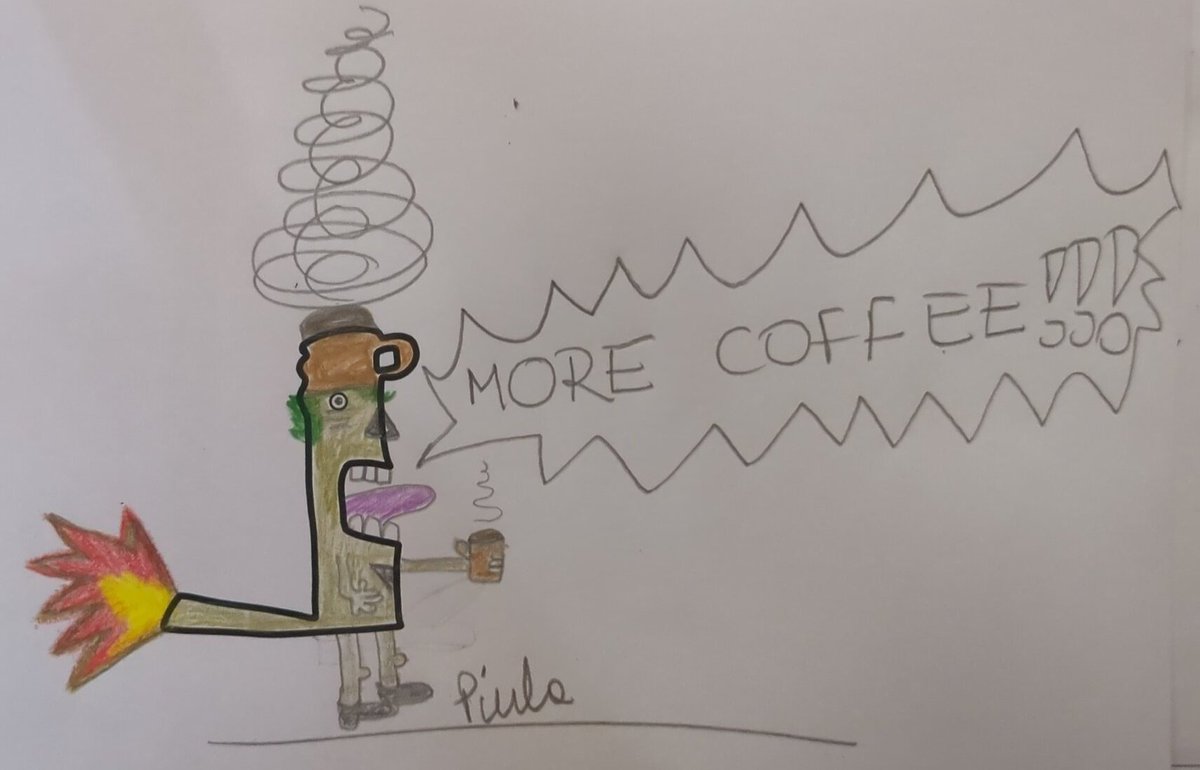 BeardPiula's tweet image. Coffee monster @StudioTeaBreak It’s the Tuesday #ShapeChallenge, set by the excellent @ADsaxist! 

(Feel free to work with either the photo or the outline)✍️