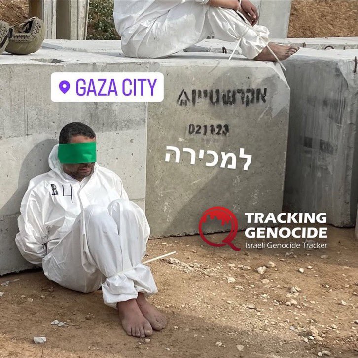 جندي اسرائيلي نشر هذه الصورة على حسابه بعد نهاية خدمته في الإبادة الجماعية بغزة كاتباً عليها "فلسطيني للبيع"

لا نعلم مصير هذا المختطف 

إسرائيل خطر على البشرية