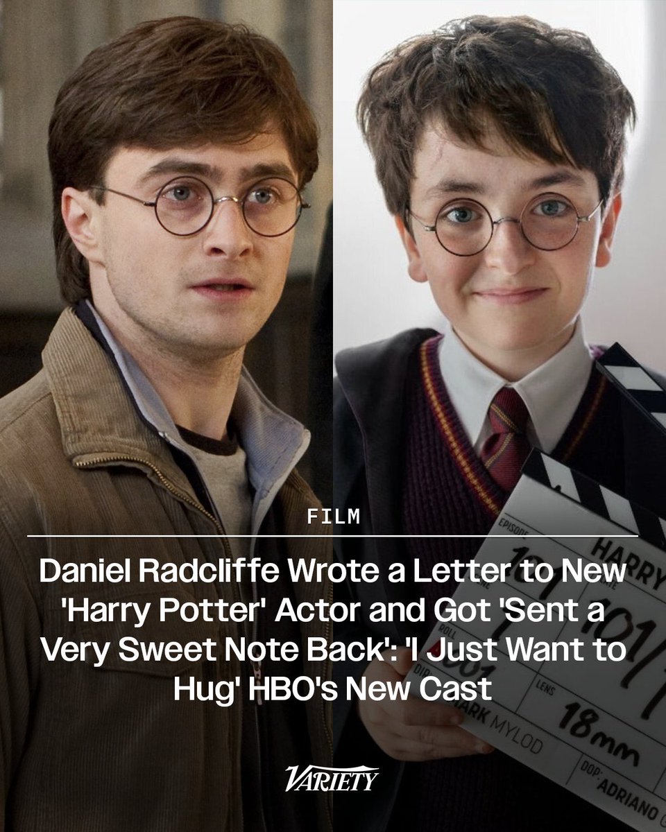 Daniel Radcliffe sent new #HarryPotter actor Dominic McLaughlin a letter and got a "very sweet note back" from the young star.

"I just wanted to write to him to say, 'I hope you have the best time, and an even better time than I did — I had a great time, but I hope you have an