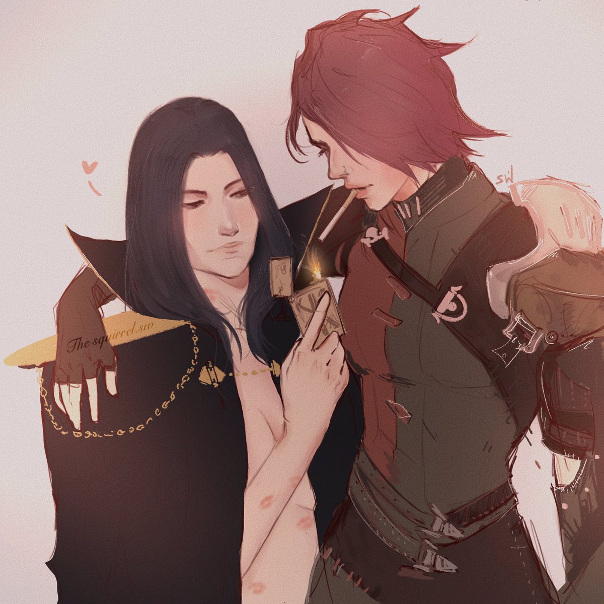 Harlsqxn's tweet image. Cigarette after eating 🧁#caitvi