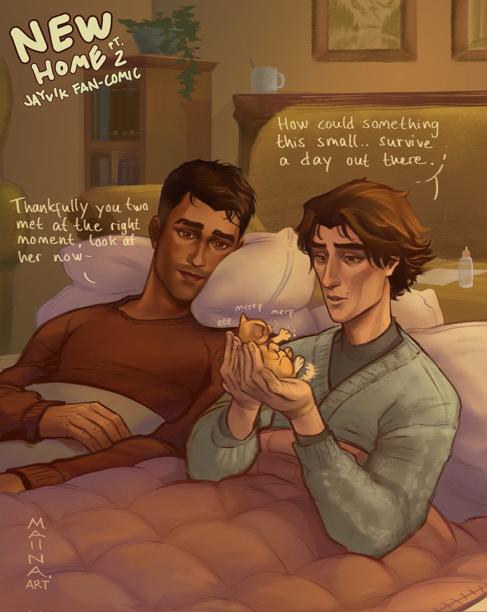 maiina_art's tweet image. So.. the kitten&apos;s name? 💖✨️
#jayvik #arcane

5 pages (all posted bellow! 🧡)