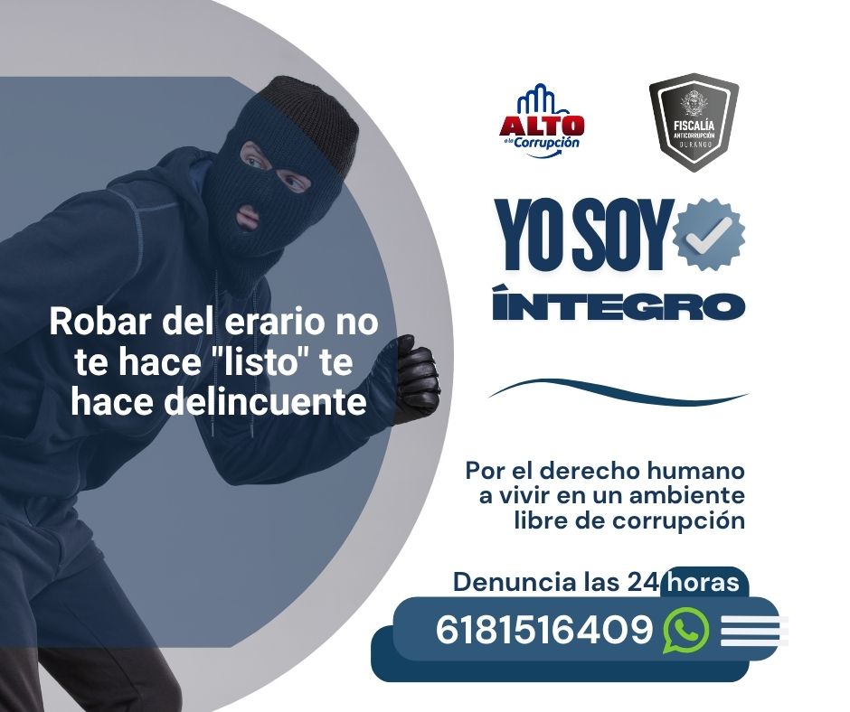 FECCED's tweet image. 📢 ¡Denuncia la corrupción!
📞 WhatsApp: 618 151 64 09
⚖️ #YoSoyÍntegro #AltoALaCorrupción #FECCED