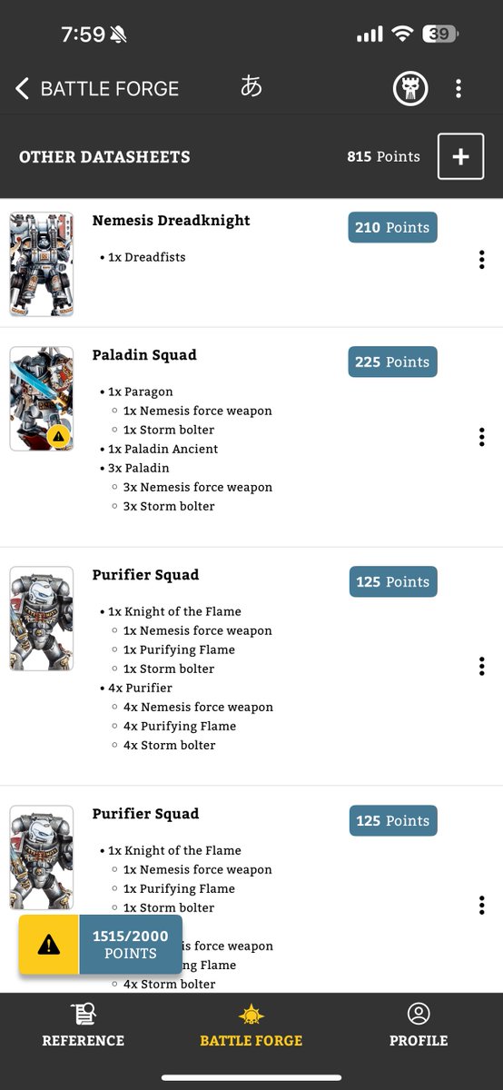 rudy_tablegame's tweet image. 近々2000pt戦やるかもなのでいったん今時点で組んだミニチュア棚卸してみたんだけど、普通に1500pt超えてて草。
詰んでるビークル2つくらいと適当なインファントリー足せば到達だな……