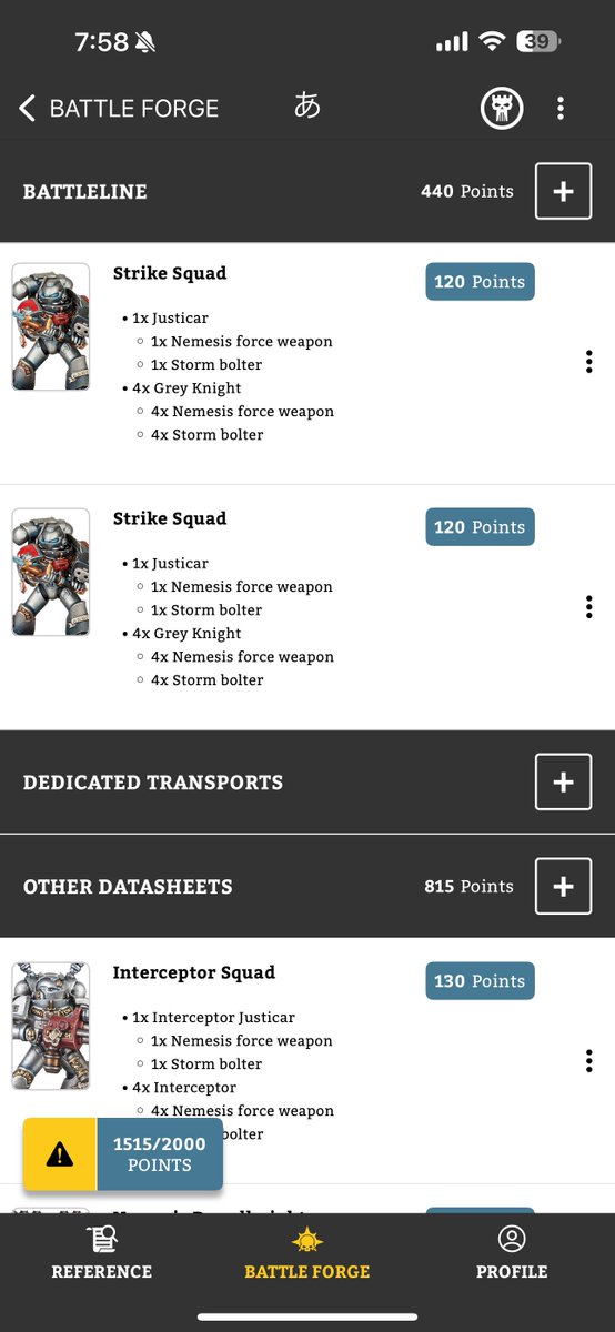 rudy_tablegame's tweet image. 近々2000pt戦やるかもなのでいったん今時点で組んだミニチュア棚卸してみたんだけど、普通に1500pt超えてて草。
詰んでるビークル2つくらいと適当なインファントリー足せば到達だな……