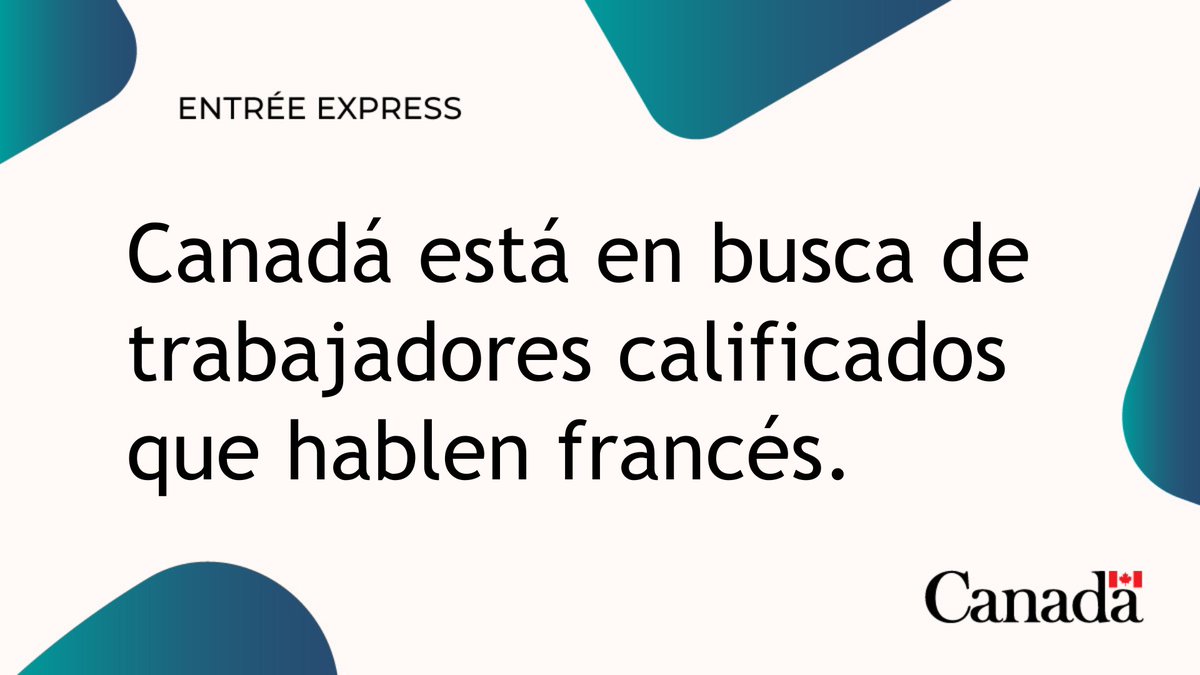 Vous parlez français?

📢 Únete a nuestra sesión en francés sobre Entrée Express. Aprende cómo puedes inmigrar a Canadá como trabajador calificado francófono y desempeñar un papel importante en la economía del país.

📅 19 de noviembre,  6 PM.
Inscríbete🔗 us06web.zoom.us/webinar/regist…