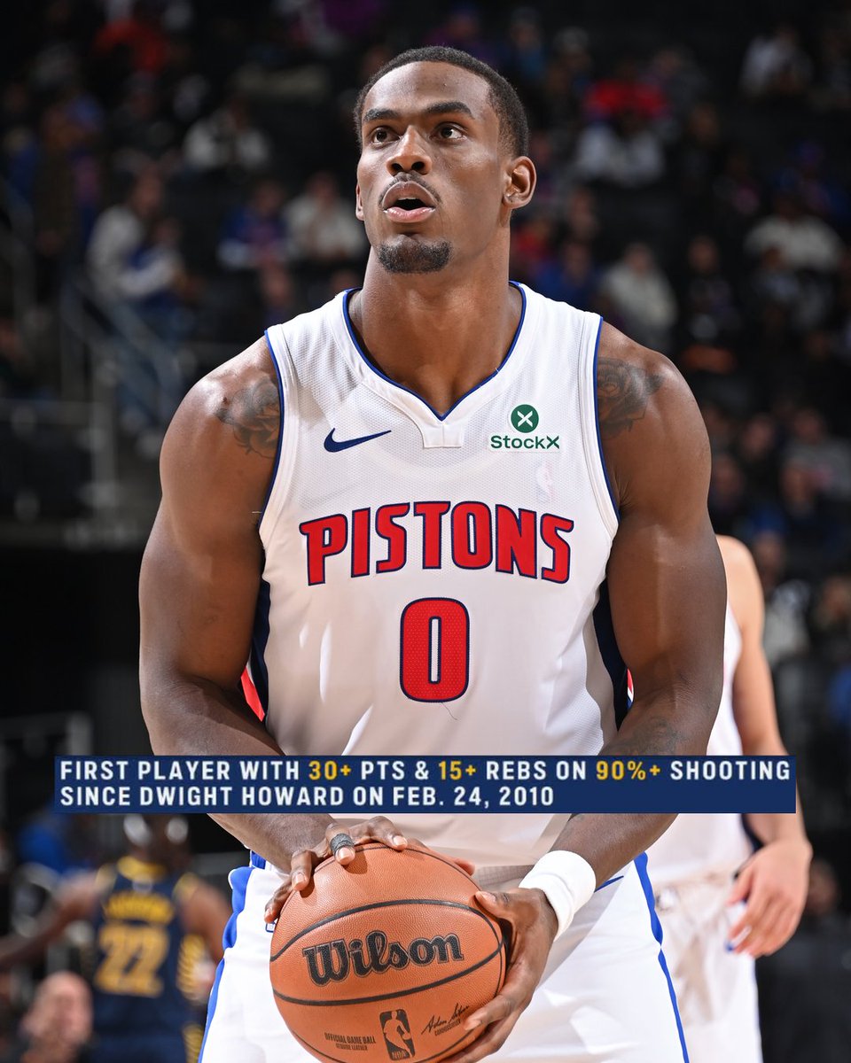 DetroitPistons's tweet image. Youngest player in @NBA HISTORY to record such minimums in a regular season game.