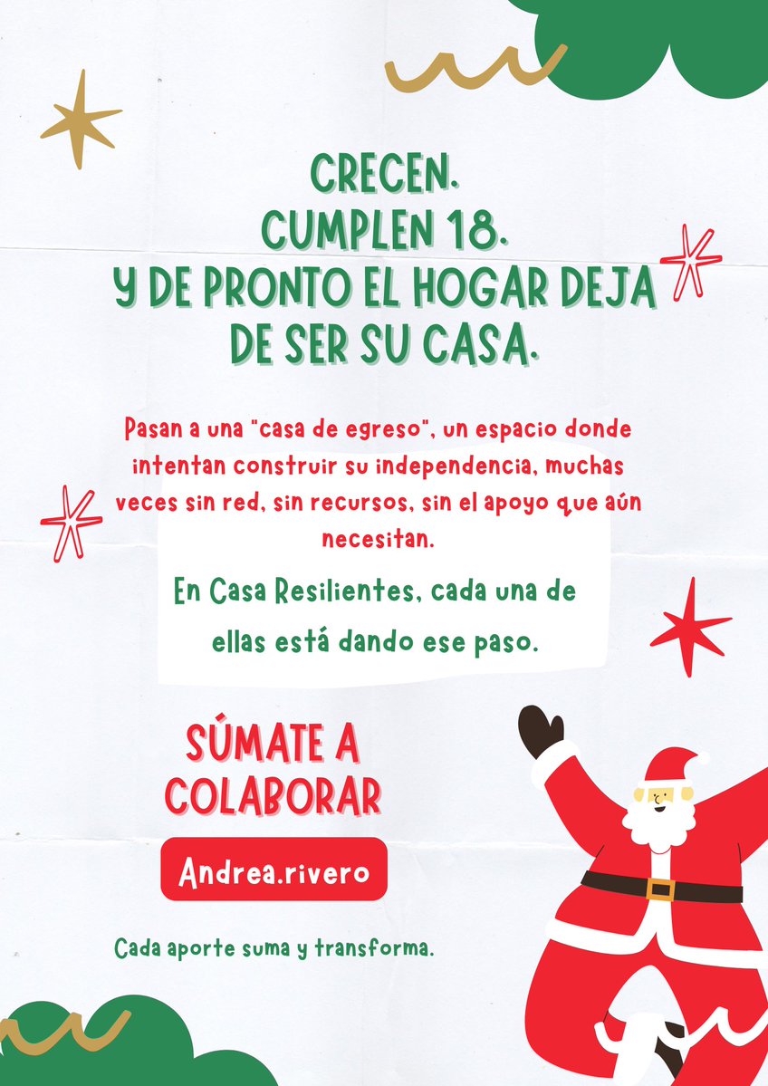CasifuiRaul's tweet image. Crecen.
Cumplen 18.
Y de pronto, el hogar deja de ser su casa.

Pasan a Casa Resilientes, donde intentan armar una vida desde cero, muchas veces con una valija chica y el corazón lleno de preguntas.