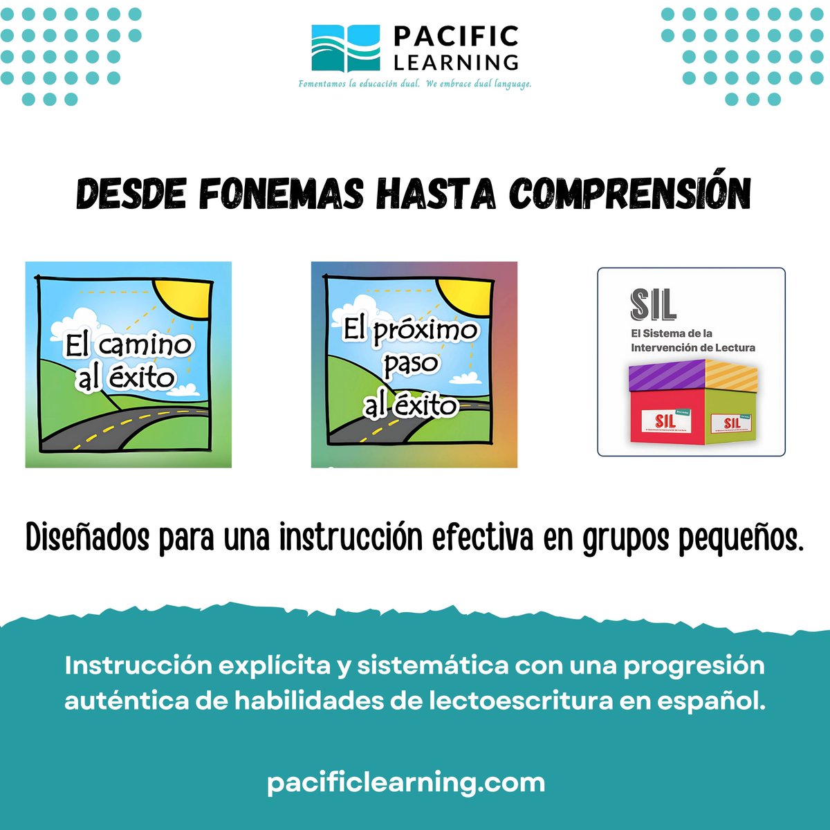 TA4BE's tweet image. From phonemes to comprehension 🔤📖
Our authentic Spanish resources are designed for effective small-group instruction, helping students develop all foundational literacy skills.

✅ Perfect for intervention, early literacy, and systematic reading growth.

#DualLanguage