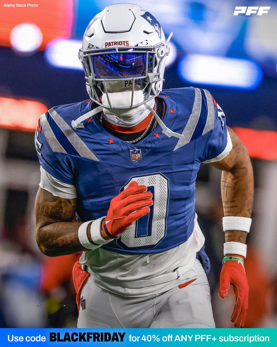 PFF's tweet photo. Christian Gonzalez this season:

🔒 304 coverage snaps
🔒 0 touchdowns allowed
🔒 44.0% completion rate allowed
🔒 59.1 passer rating allowed https://t.co/UtMPVZsOpj