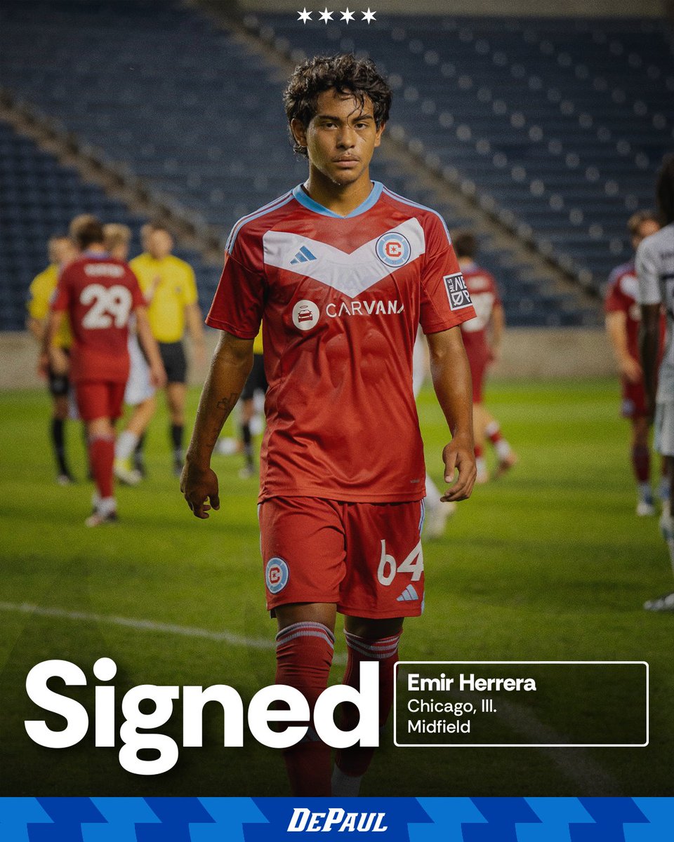 DePaulMSOC's tweet image. Staying home. 

Emir, a Chicago native and @ChicagoFireFCII product, will join the Blue Demons next  fall.