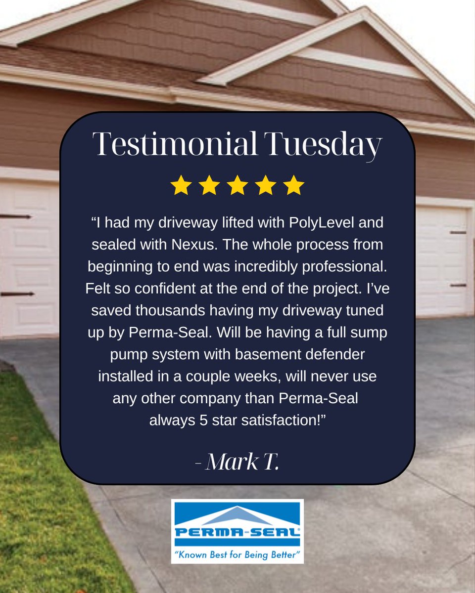 permasealchi's tweet image. Winter’s coming fast — concrete season is almost over. ❄️
Mark locked in the best price and saved thousands with PolyLevel®.
Don’t wait until it’s too late.

#PermaSealExperts #PolyLevel #ConcreteLeveling #TestimonialTuesday