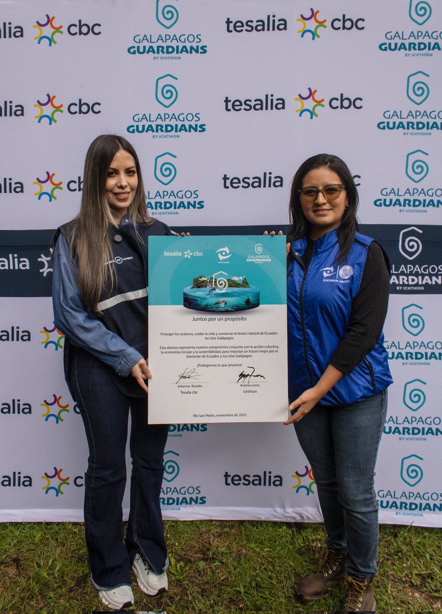 ichthion's tweet image. Agradecemos a @TesaliaCBC por impulsar una alianza que protege nuestros ecosistemas y las Islas Galápagos desde la fuente.

Juntos en una minga en el Río San Pedro, más de 40 colaboradores de @TesaliaCBC recolectaron 1.219,5 lb de residuos, evitando que lleguen al océano. 🌊🌎