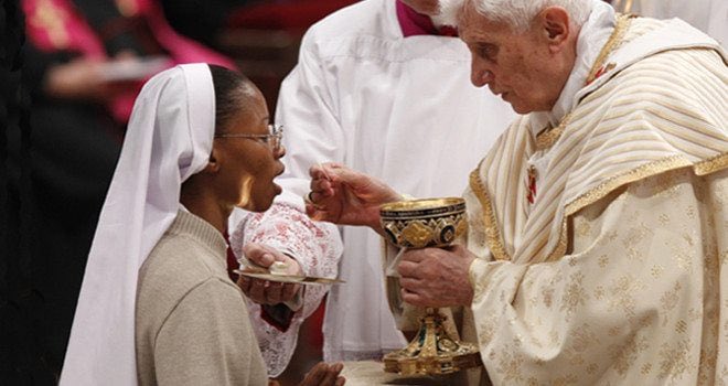 TaylorRMarshall's tweet image. There are 1000x more Catholics saying: “I want to kneel for Communion,”
than “I want female Deaconess and Gay Pride Masses.”

Why doesn&apos;t the “Synod on Synodality” listen to actual Catholics?!