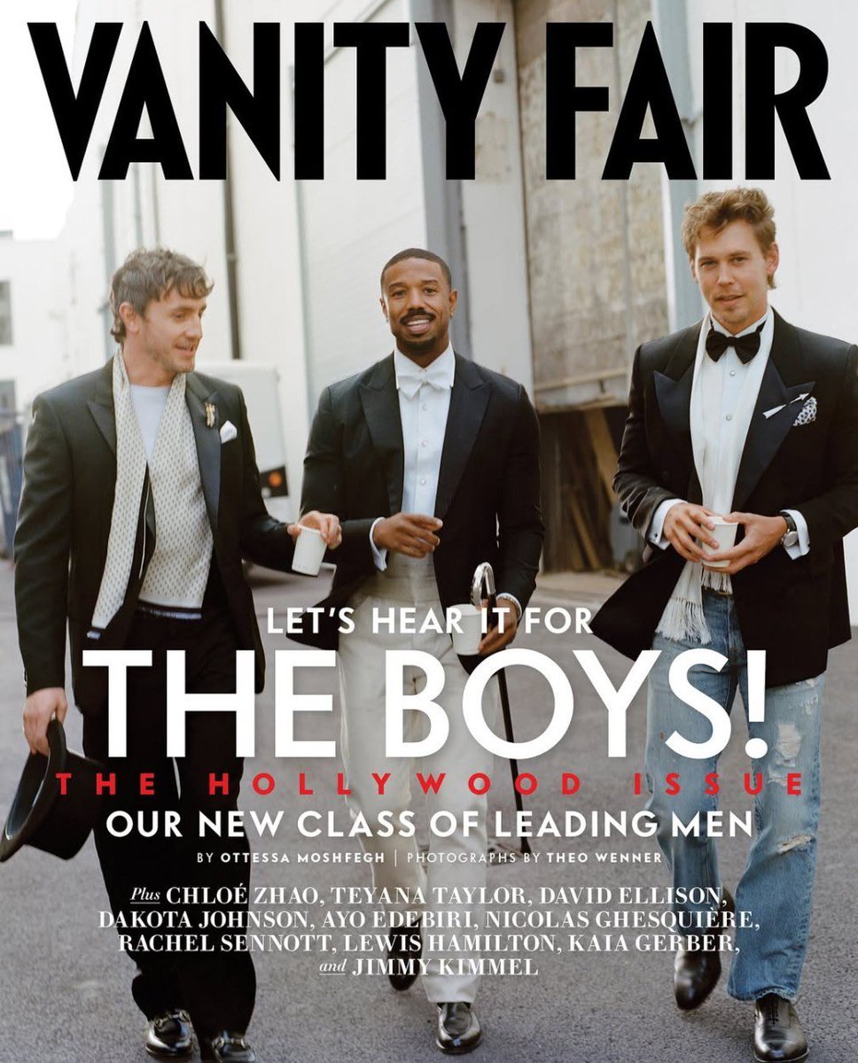 SophieVL98's tweet image. Austin Butler, Michael B Jordan &amp;amp; Paul Mescal for Vanity Fair’s Hollywood Issue 😍❤️‍🔥👨‍💼👨‍💼👨‍💼
📸 @VanityFair
#AustinButler #PaulMescal #MichaelBJordan