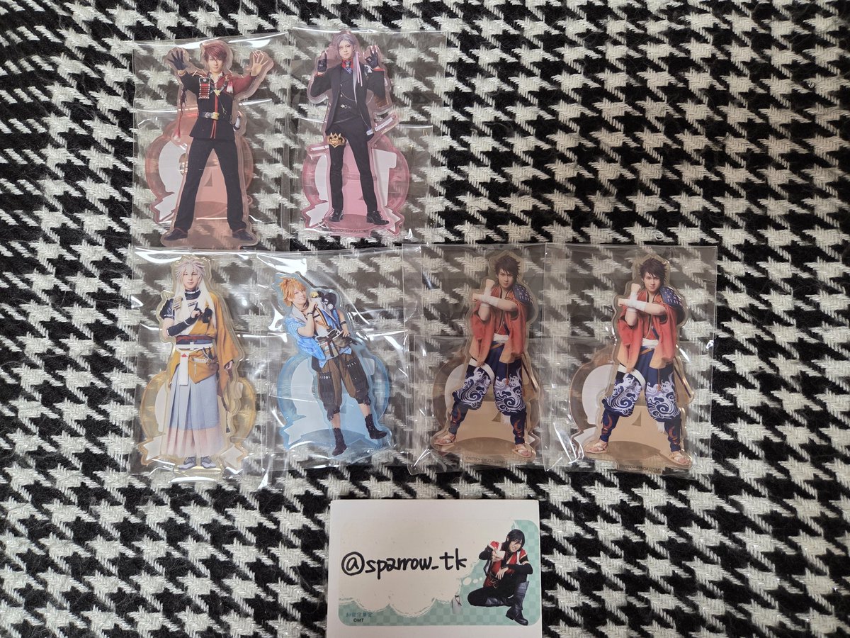 sparrow_tk's tweet image. 【譲渡/交換】刀ミュ 十周年祝賀祭 目出度歌誉花舞 ランダムアクリルスタンド アクスタ　

譲)★(大包平 大般若)
　　浦島 小狐丸 陸奥守

求)定価(+送料)　又は 和泉守

無印は1点〜譲渡可。★は全ての中から2点〜のお譲りでお願いします。交換は1点から可能です。
都内手渡しまたは郵送にて。