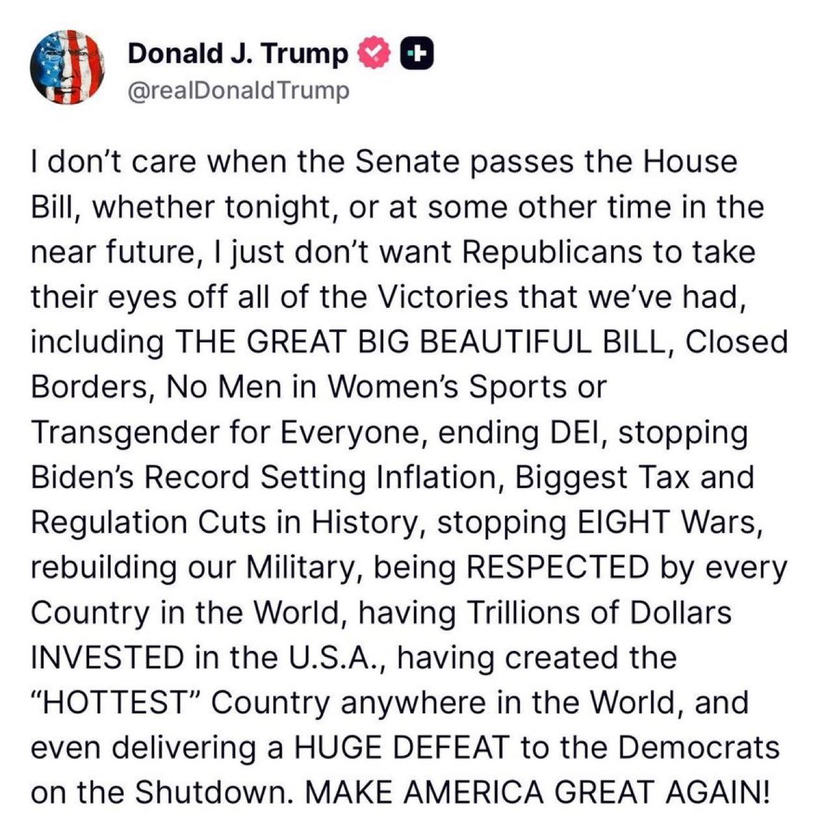 BREAKING: Trump post on bill to release Epstein Files