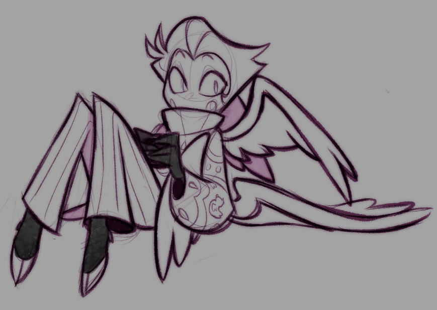 cozy duck #HazbinHotel #LuciferMorningstar