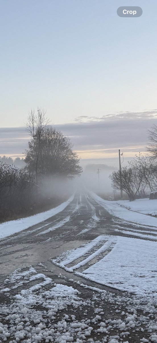 rob_lehman's tweet photo. @NWSGreenBay Snow in northern Waupaca County along CTH C between Big Fall and STH 49 https://t.co/bDcBwmlyZZ