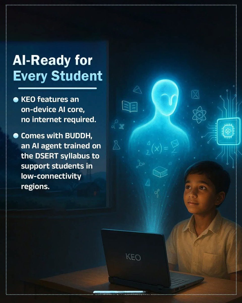 Sudarshn_chakra's tweet image. Affordable.Local.Future-ready.
A proud moment for #Karnataka’s tech ecosystem. 🇮🇳✨
A big leap for Digital India &amp;amp; inclusive tech.
The Government of Karnataka has unveiled #KEO (Knowledge-driven, Economical, Open-source) — a locally developed, AI-enabled personal computer.