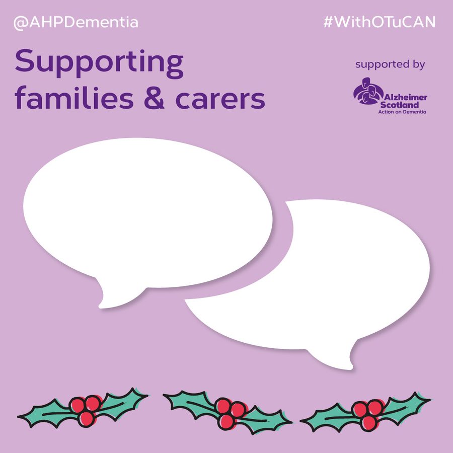 AhpDementia's tweet image. Carers: ”December can feel heavy when you're caring. Everyone else is celebrating, and you're just trying to get through the day. If you're feeling it too, text a fellow carer, play your favourite song, light a candle for yourself. Small things count. You're not alone. #Carers