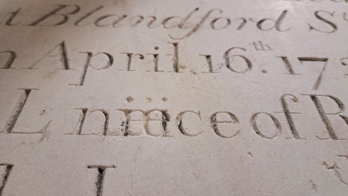"I before E"......a problem in the 18th century, too! No easy way for a stonemason to correct a spelling mistake in 1790. #Dorset