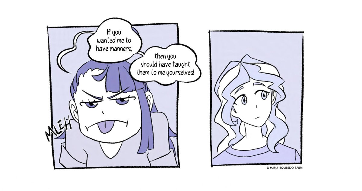 Vinzul's tweet image. Day 05 part 3/

(Unhinged) Family dynamics. I gave a lotta thought to their relationship and made up a whole lore universe to these 3 dorks, let&apos;s see how much of that comes across the panels!

Flats and GELPHIE 4 ever by @msoldiz

#LWA_jp #Diakko