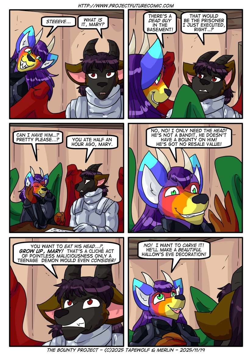 Mary wants to get ahead in The Bounty Project
#furry #comics #furryart #ProjectFuture

Previous pages are here: projectfuturecomic.com/bounty.php?str…
