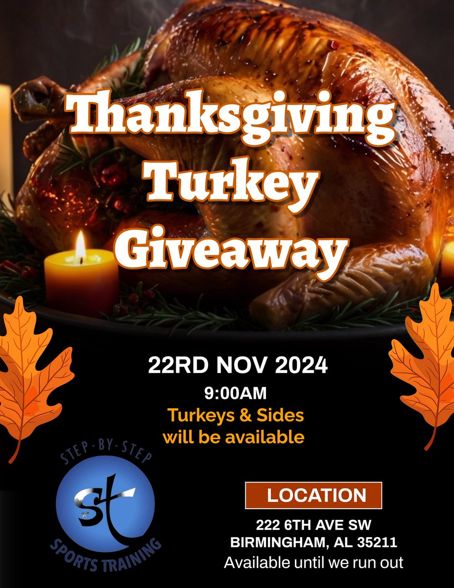 CoachL__'s tweet image. This Saturday, Step By Step is giving away 50 turkeys and full dinner boxes to bless families in our community. Grateful for the chance to serve, love, and pour back into the same city that believes in us #StepByStep