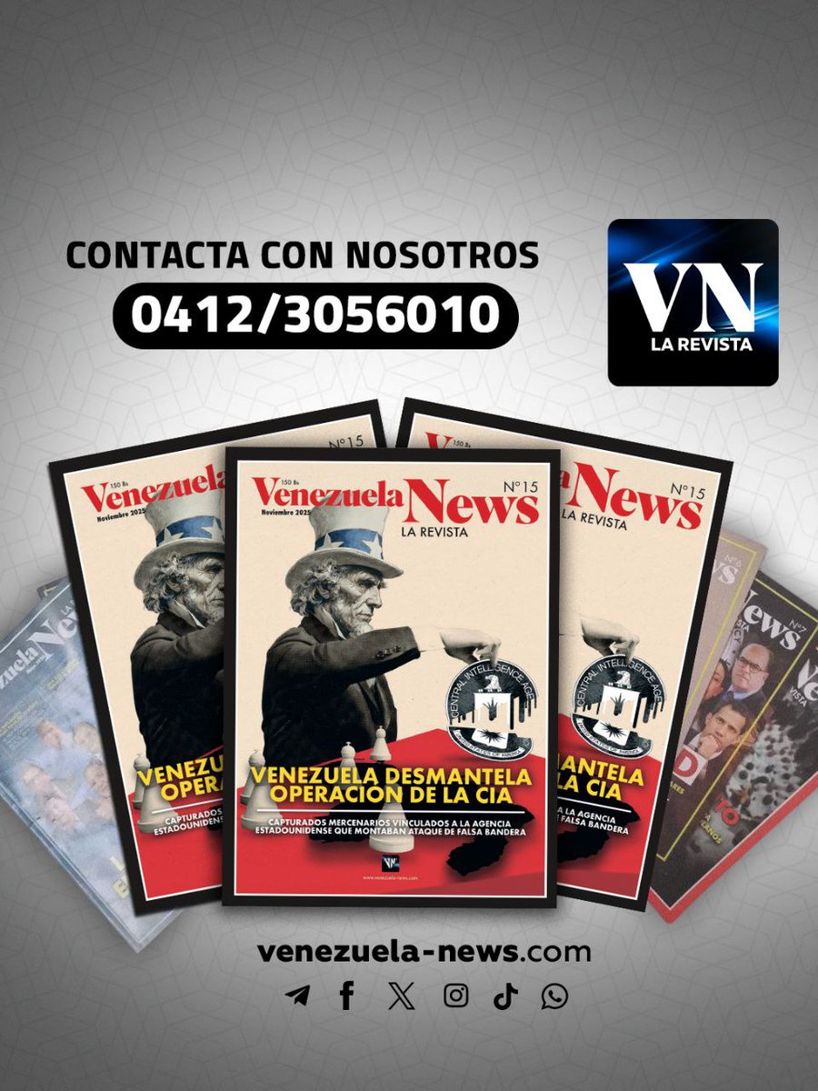 ¿Qué tienen en común los planes de la CIA contra Venezuela, un despliegue naval en el Caribe y las fallidas presiones de EE.UU.? 💭 

La sombra de Washington se vuelve historia de frustración: sanciones y buques sin éxito

Descúbrelo en el número 15 de La Revista Venezuela News📰
