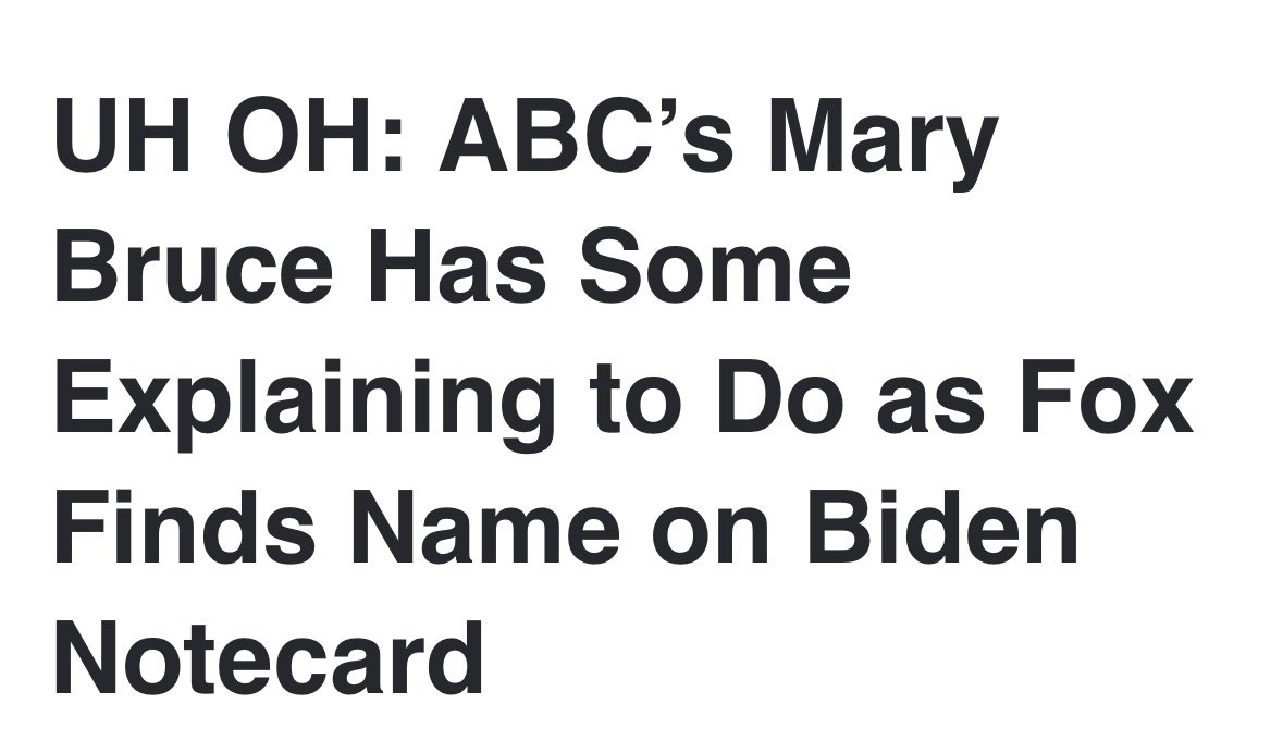 JoeConchaTV's tweet image. Mary Bruce was caught asking an exact question that was provided to Joe Biden on his notecards. CNN and Kaitlan never reported it. Yep- great job.