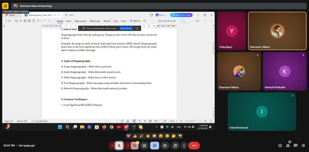 x_mitchh's tweet image. 46% of #100DaysOfCyberSecurity. 
I had another interactive class today with my study group where we learned about steganography, and I also finished learning about the running processes on the Linux system. @ireteeh @segoslavia @Nnajikenechi @hillsonamaechi