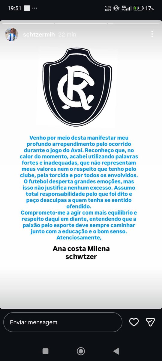 yasdoremo4ever's tweet image. A mulher que fez vários comentários racistas e xenofóbicos contra os torcedores do Remo se “pronunciando”🤣🤣