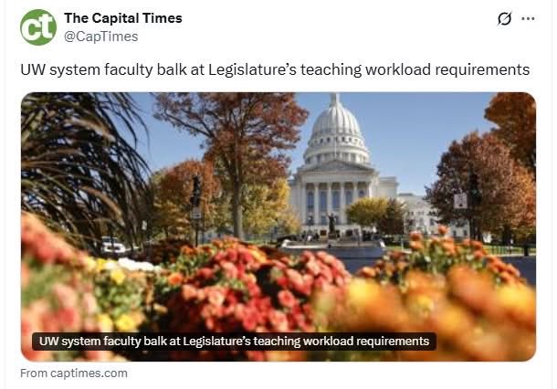 While the UW raises tuition on students, professors making upwards of six-figures are complaining about requirements that they actually have to teach the classes.

If our students are going to be asked to pay more, they deserve a product that reflects that investment.