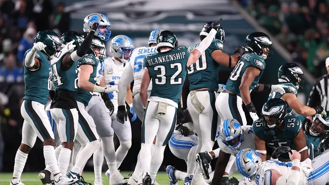SaquonsCenter's tweet photo. The Eagles have one of the YOUNGEST defenses in the NFL.

Jalen Carter - 24 
Jordan Davis - 25 
Nolan Smith - 24
Jalyx Hunt - 24
Zack Baun - 28 
Jihaad Campbell - 21 
Adoree’ Jackson - 29 
Reed Blankenship - 26 
Quinyon Mitchell - 24
Jaelen Phillips - 26
Moro Ojomo - 24
Andrew Mukuba - 22
Nakobe Dean - 24

And, they are the BEST defense in the NFL. Very bright future.
