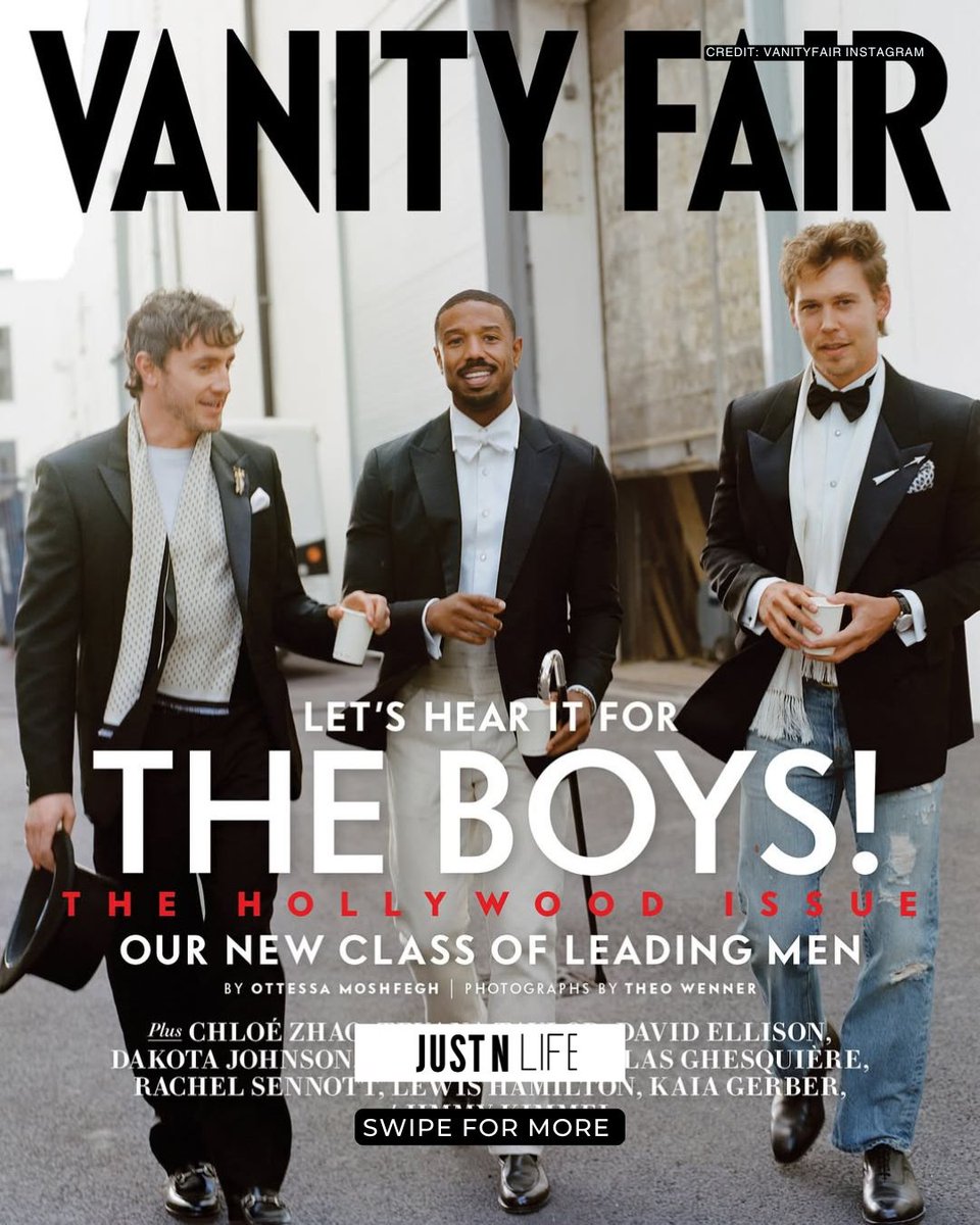 TheJustNLife's tweet image. #VanityFair’s 2026 Hollywood Issue spotlights #PaulMescal, #MichaelBJordan, #JeremyAllenWhite, #ASAPRocky, #GlenPowell, #AndrewGarfield &amp;amp; more as the “new class of leading men.” 

Social media’s split. 

💬 N Crowd, does this lineup reflect Hollywood or miss the mark?